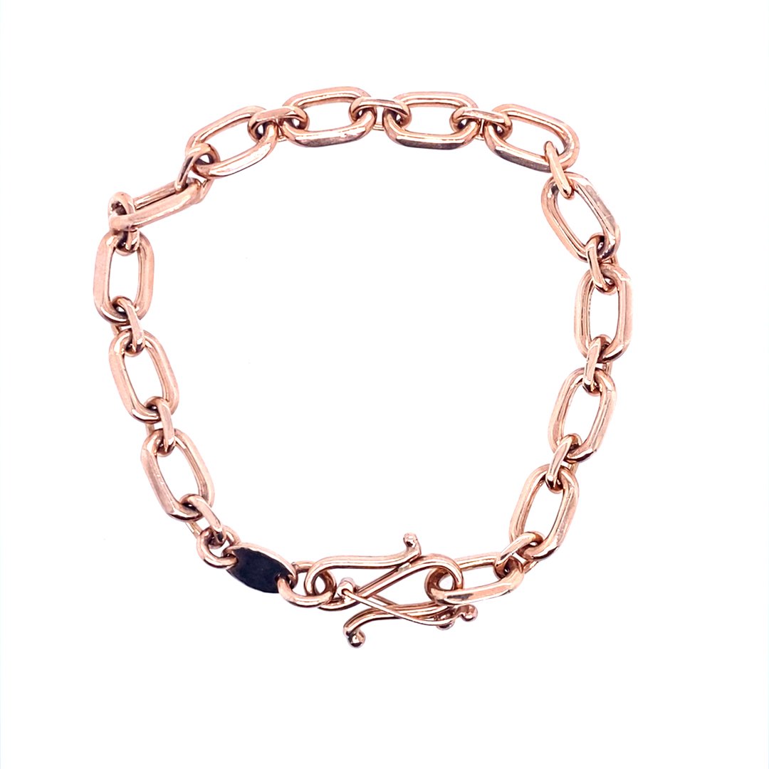 14KR Gold Unisex Longated Links Bracelet