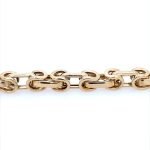 14KY Gold Fancy Links Light Weight Unisex Bracelet
