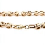 14KY Gold Fancy Links Light Weight Unisex Bracelet