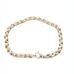 14KY Gold Braided Links Light Weight Unisex Bracelet