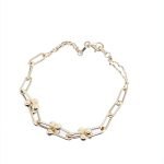 14KY Gold Fancy Links Light Weight Chain Bracelet