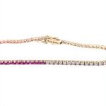 14KY Gold Diamond and Ruby Bracelet