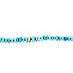 22K Knotted Turquoise Bead Bracelet