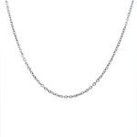 Platinum Oval Links Handmade Cable Chain