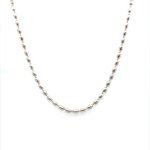Sterling Silver Egg Bead Chain Necklace