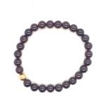 Stretch Bracelet with Garnet Beads