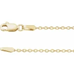 14K Yellow 1.4 mm Diamond-Cut Cable 18″ Chain
