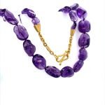 22K Free Form Amethyst Bead Necklace