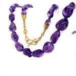 22K Free Form Amethyst Bead Necklace