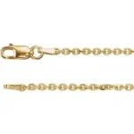 14KY Gold Diamond Cut Cable Chain