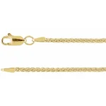 14K Yellow 1.5 mm Wheat 18″ Chain