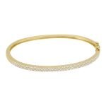 14k Yellow Gold Diamond Bangle