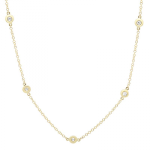 14k Yellow Gold Diamond Necklace