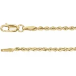 14K Yellow 1.85 mm Rope 16″ Chain