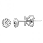14k Rose Gold Diamond Stud Earrings