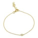 14k Yellow Gold Diamond Bracelet