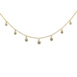 14k Yellow Gold Diamond Necklace