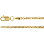 14K Yellow 1.8 mm Rounded Box 20″ Chain