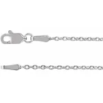14K White 1.4 mm Cable 18″ Chain