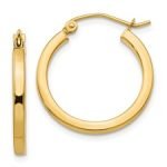 14k Square Tube Hoop Earrings