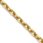 14K Diamond-cut Round Open Link Cable Chain