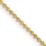 14K Gold 3mm Bead Chain 24″