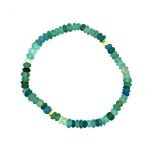 22K Gold and Roman Glass Beaded Stretch Bracelet