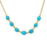 22K Bezel Set Sleeping Beauty Turquoise Necklace