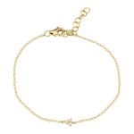 14k Yellow Gold Trio Diamond Bracelet
