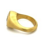 22K Gold Bezel Set Lab Grown Diamond Ring