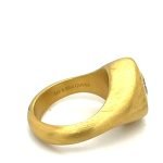 22K Gold Bezel Set Lab Grown Diamond Ring