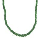 22K Graduated Green Tsavorite Bead Necklace
