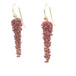 22K Ruby Beads Drop Earrings