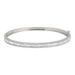 14 Karat White Gold Diamond Bangle Bracelet