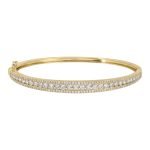 14k Yellow Gold Diamond Bangle