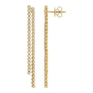 14k 2mm Square Tube Hoop Earrings