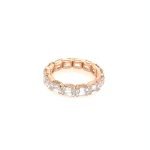 18K Rose Gold Emerald Cut Eternity Ring