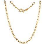 22KY Gold Hand Made Rectangle Links Chain