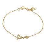 14k Yellow Gold Diamond Bracelet