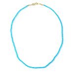 22k Gold Infinity Clasp Turquoise Beads Necklace