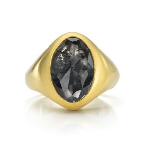 14k Yellow Gold Half Pink Sapphire & Half Diamond Eternity Huggie Earrings