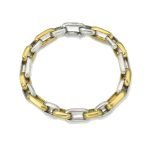 22K Gold & Silver Alternate Links Chain Bracelet