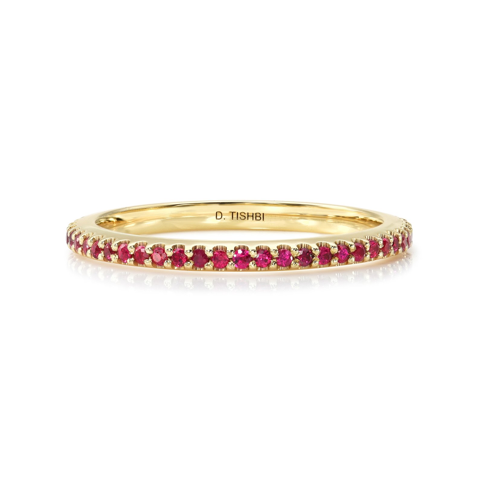 18K Yellow Gold Ruby Eternity Ring