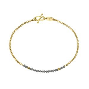 14k White Gold Bezel Set Diamond Bracelet